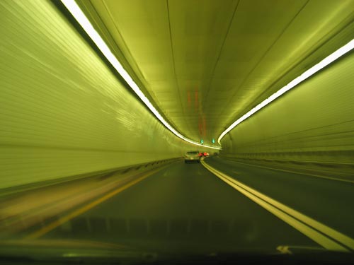 Shot this driving through the tunnel with Jen driving.