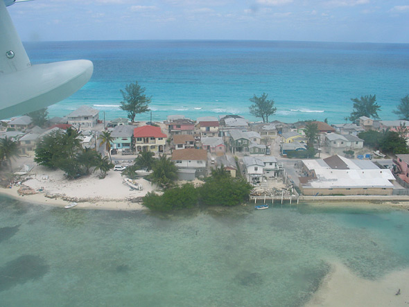 Bailey Town, from the seaplane window.