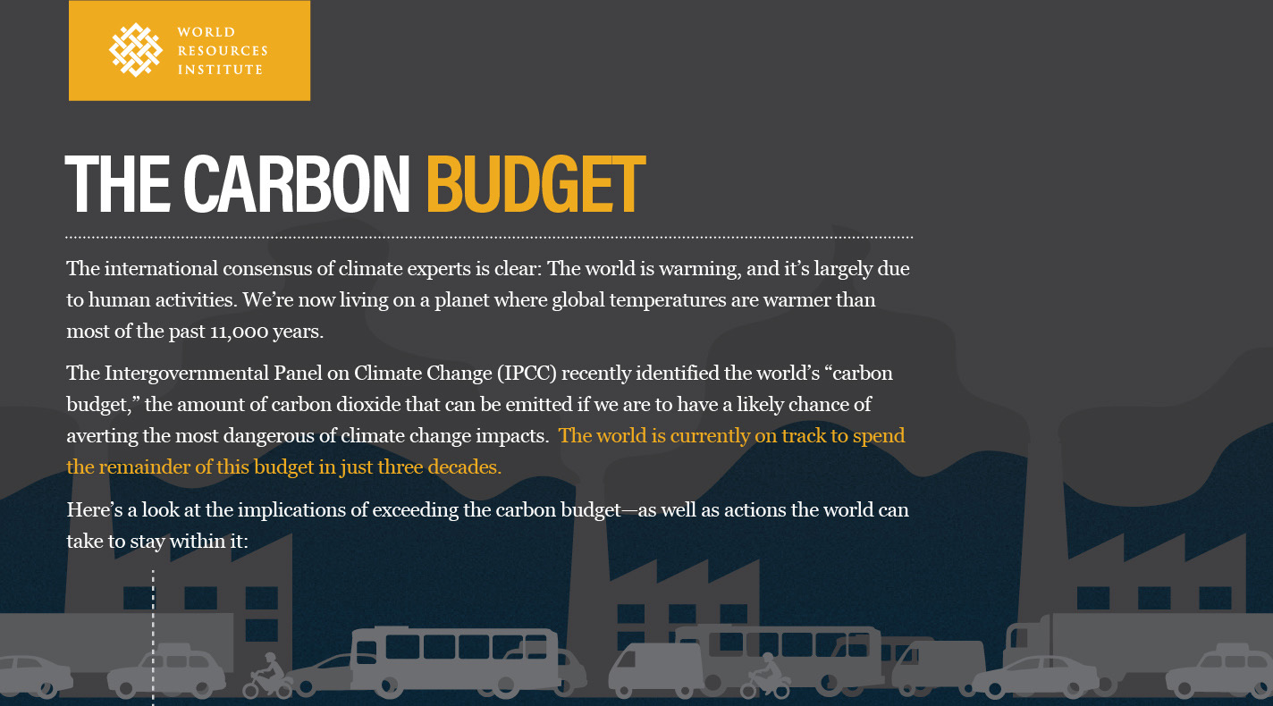 A cutdown of the first section of the IPCC infographic.