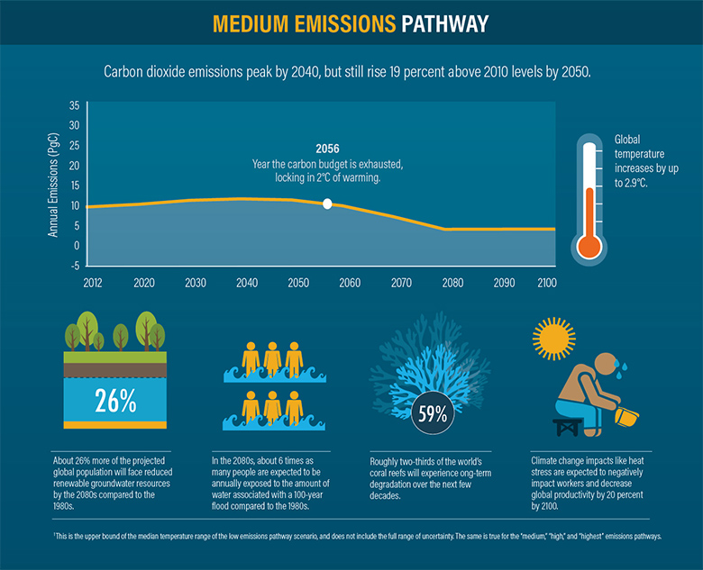 A cutdown of the 4 Emissions Pathways infographic, showing the third section.
