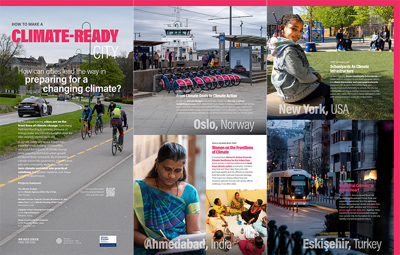 A spread from the 2016 Annual Report, showing text and large data visualizations.